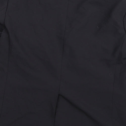 Preworn Mens Black  Rayon Jacket Suit Jacket Size 40