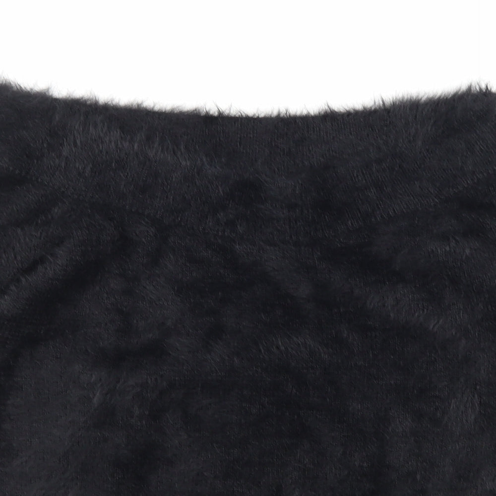 River Island Womens Black  Knit Pullover Jumper Size 8