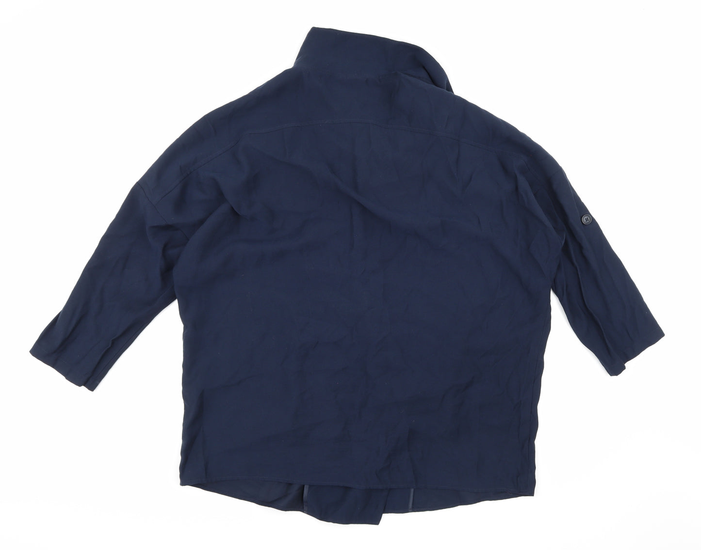 Marks and Spencer Womens Blue   Pea Coat Coat Size 14