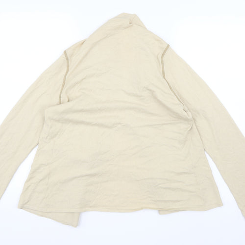 Offshoot Womens Beige  Knit Cardigan Jumper Size M