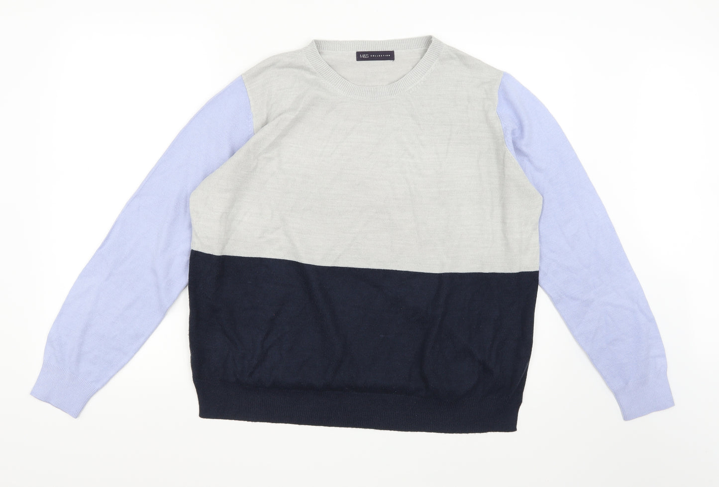 Marks and Spencer Womens Blue  Knit Pullover Jumper Size 16
