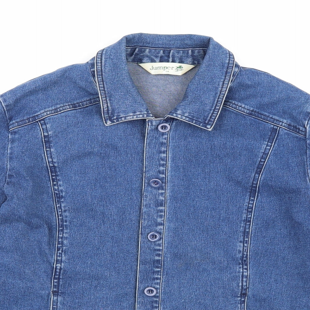 Jumper Womens Blue  Denim Jacket  Size 14