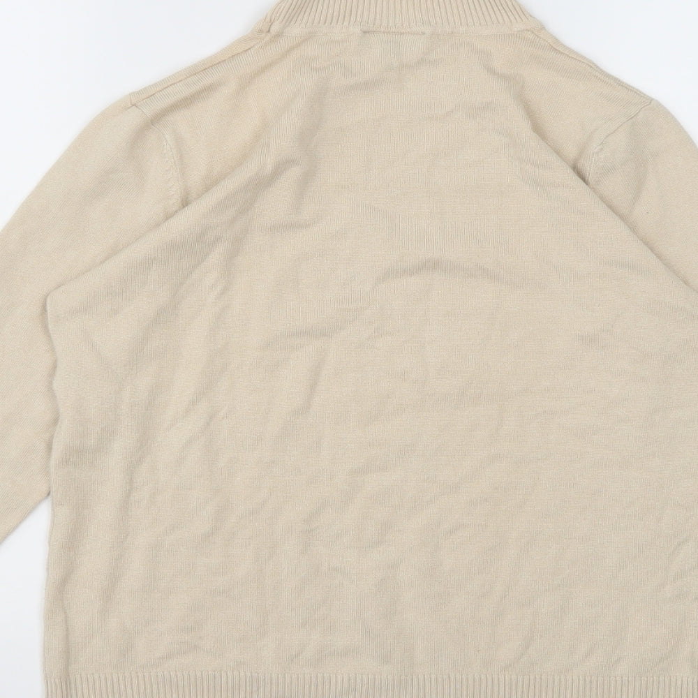 Papaya Womens Beige  Knit Pullover Jumper Size 14