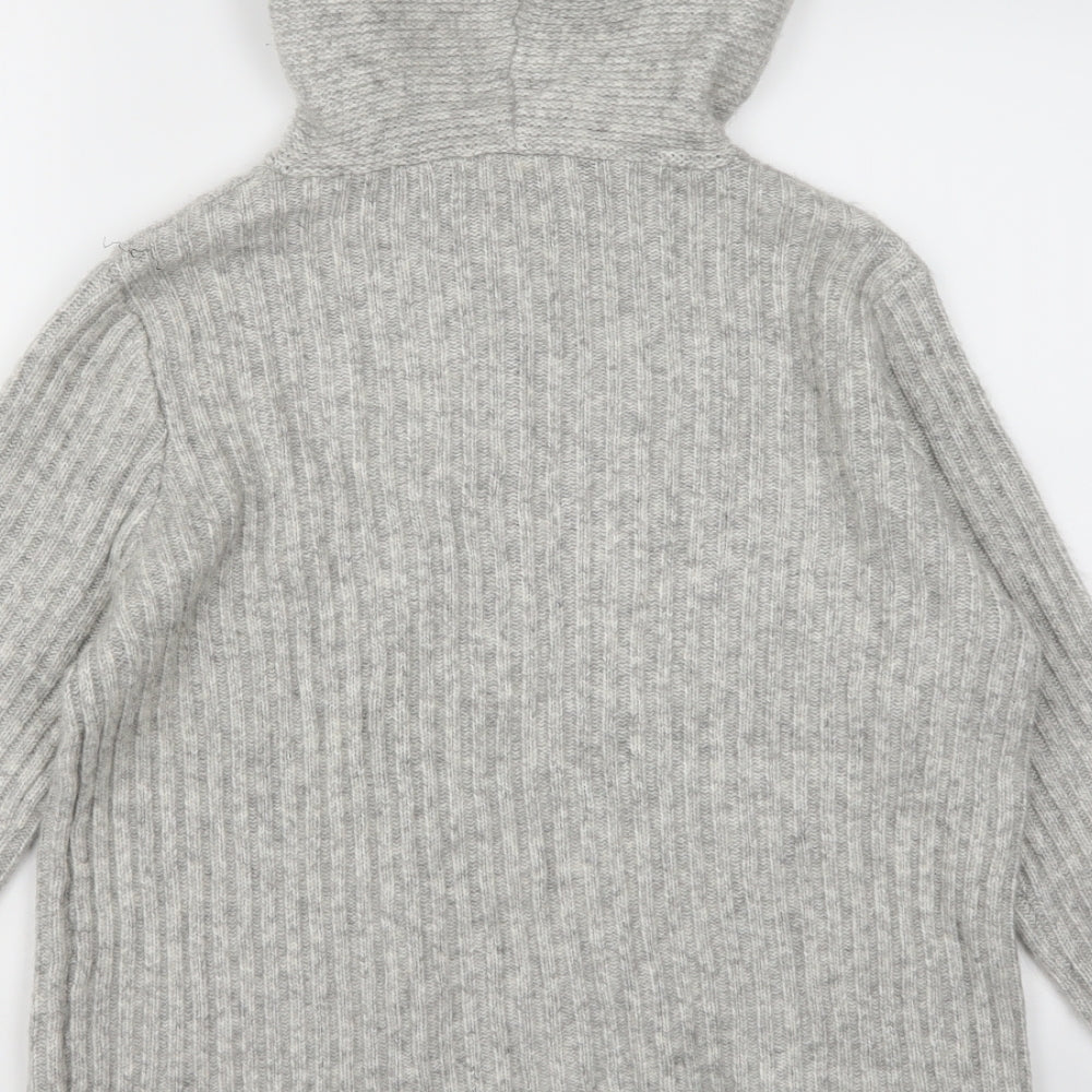George Womens Grey  Knit Pullover Hoodie Size L