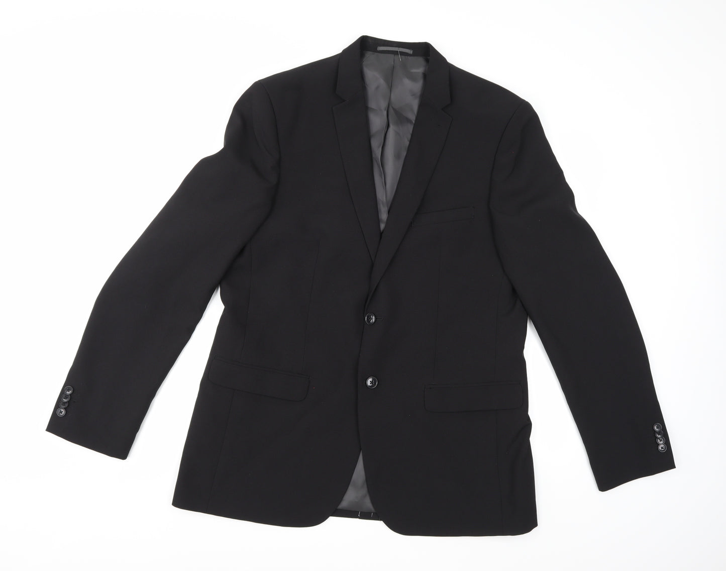Taylor & Wright Mens Black  Rayon Jacket Suit Jacket Size 44