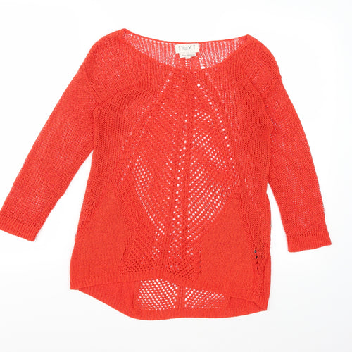 NEXT Womens Red  Knit Pullover Jumper Size 8