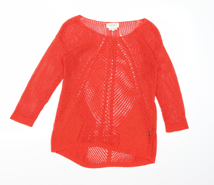 NEXT Womens Red  Knit Pullover Jumper Size 8
