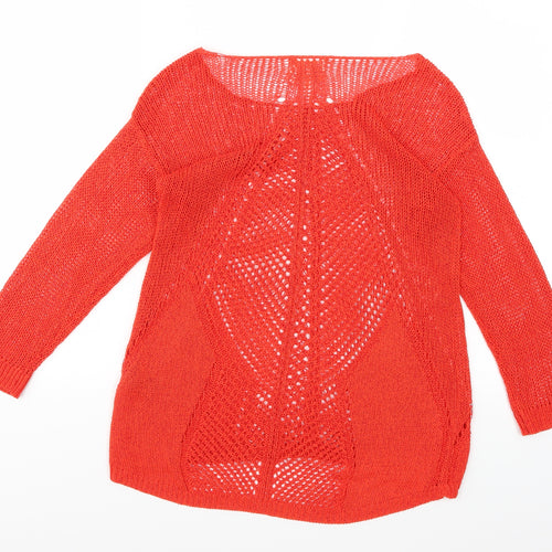 NEXT Womens Red  Knit Pullover Jumper Size 8