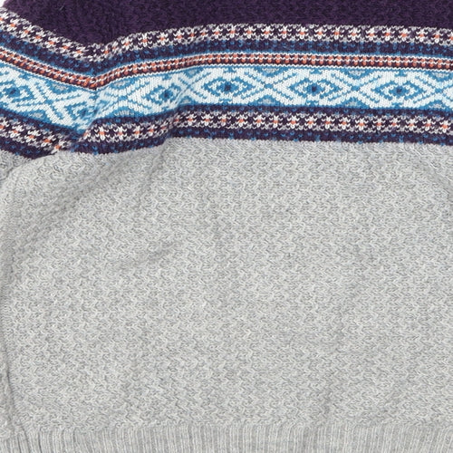 M&Co Boys Grey  Knit Pullover Jumper Size 5-6 Years