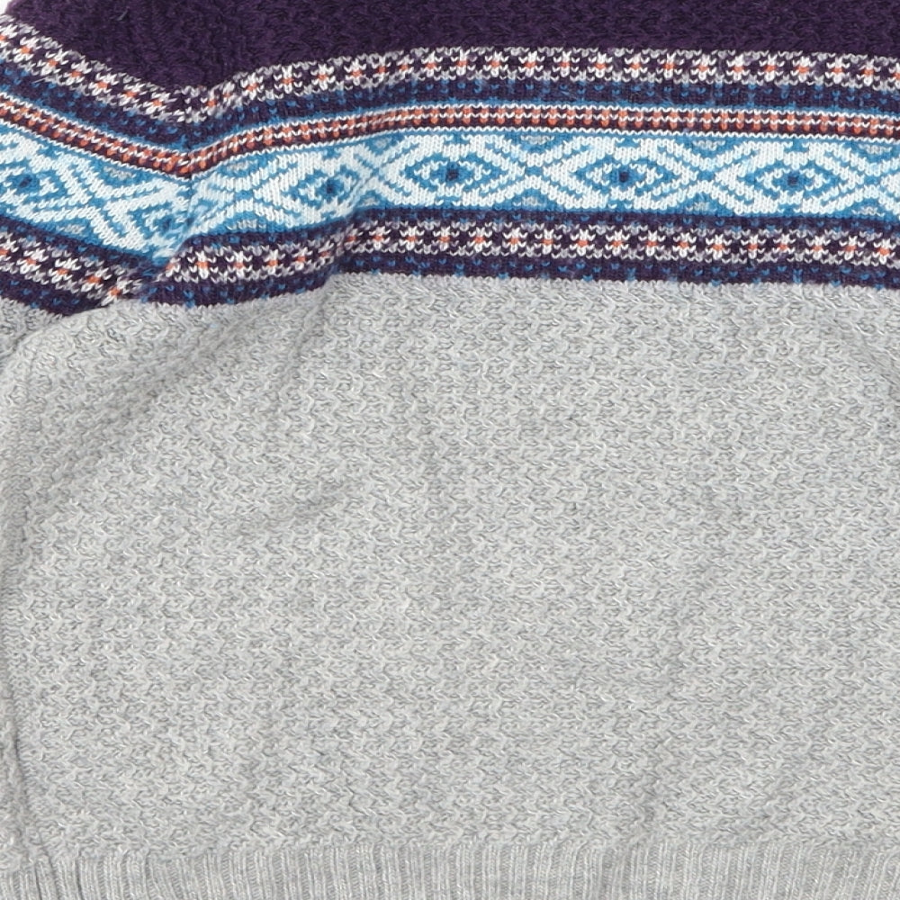 M&Co Boys Grey  Knit Pullover Jumper Size 5-6 Years