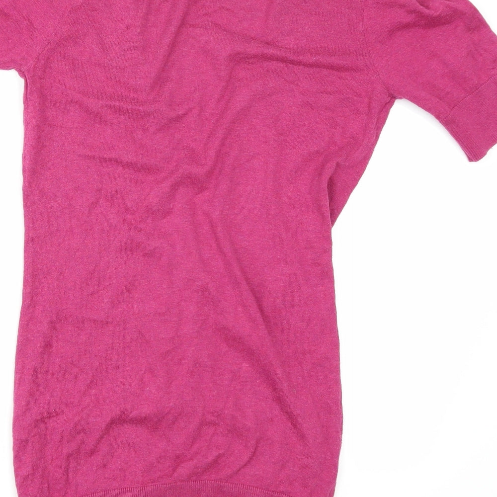 New Look Womens Pink  Knit Cardigan Jumper Size 6