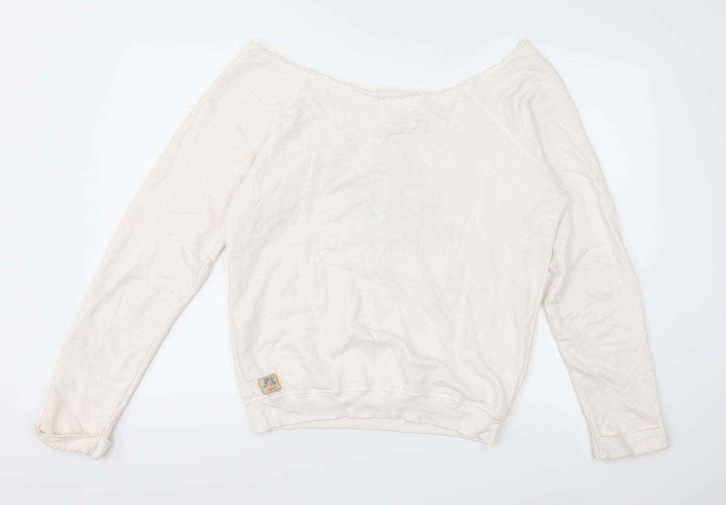 SC&CO Womens White  Jersey Pullover Sweatshirt Size 10