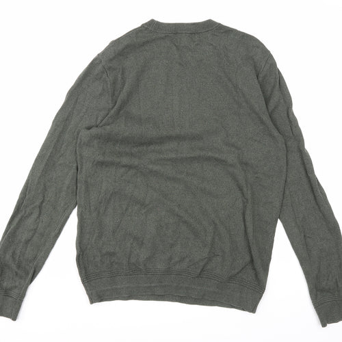 Topman Mens Green  Knit Pullover Jumper Size M