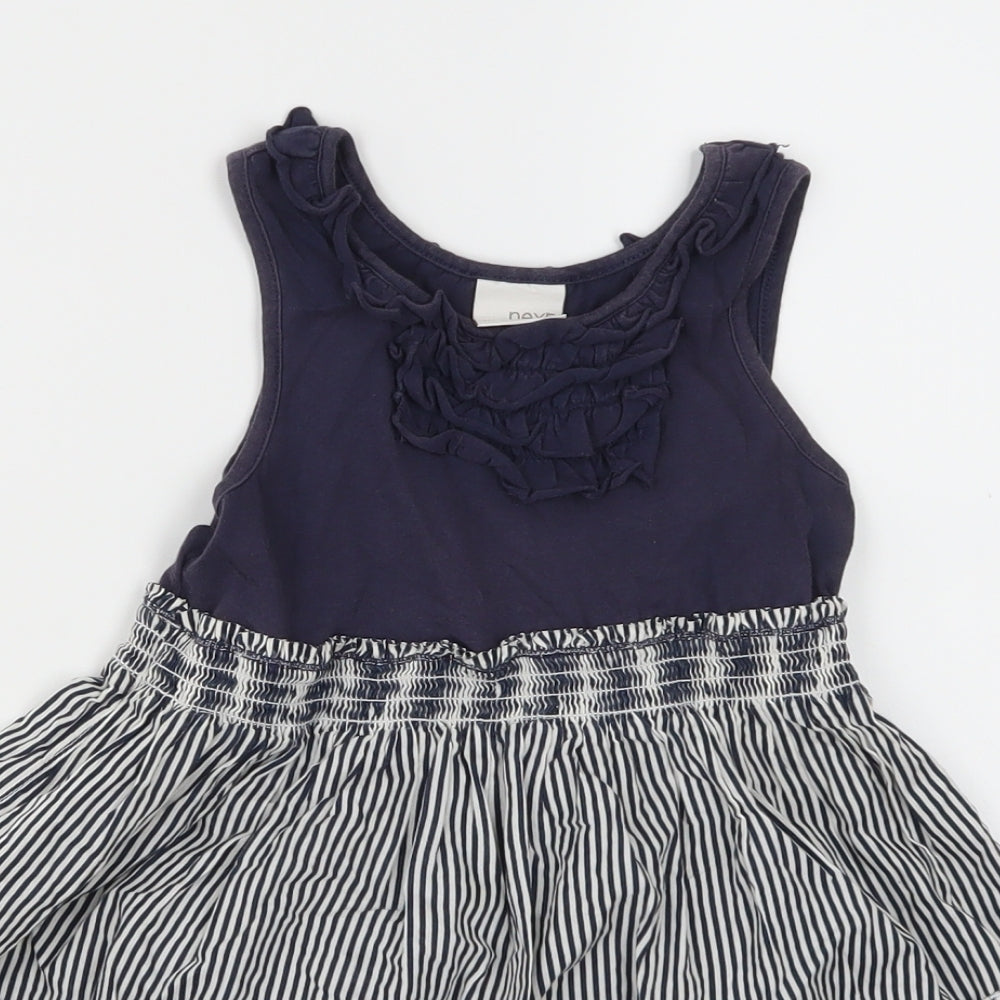 NEXT Girls Blue Striped  A-Line  Size 4-5 Years