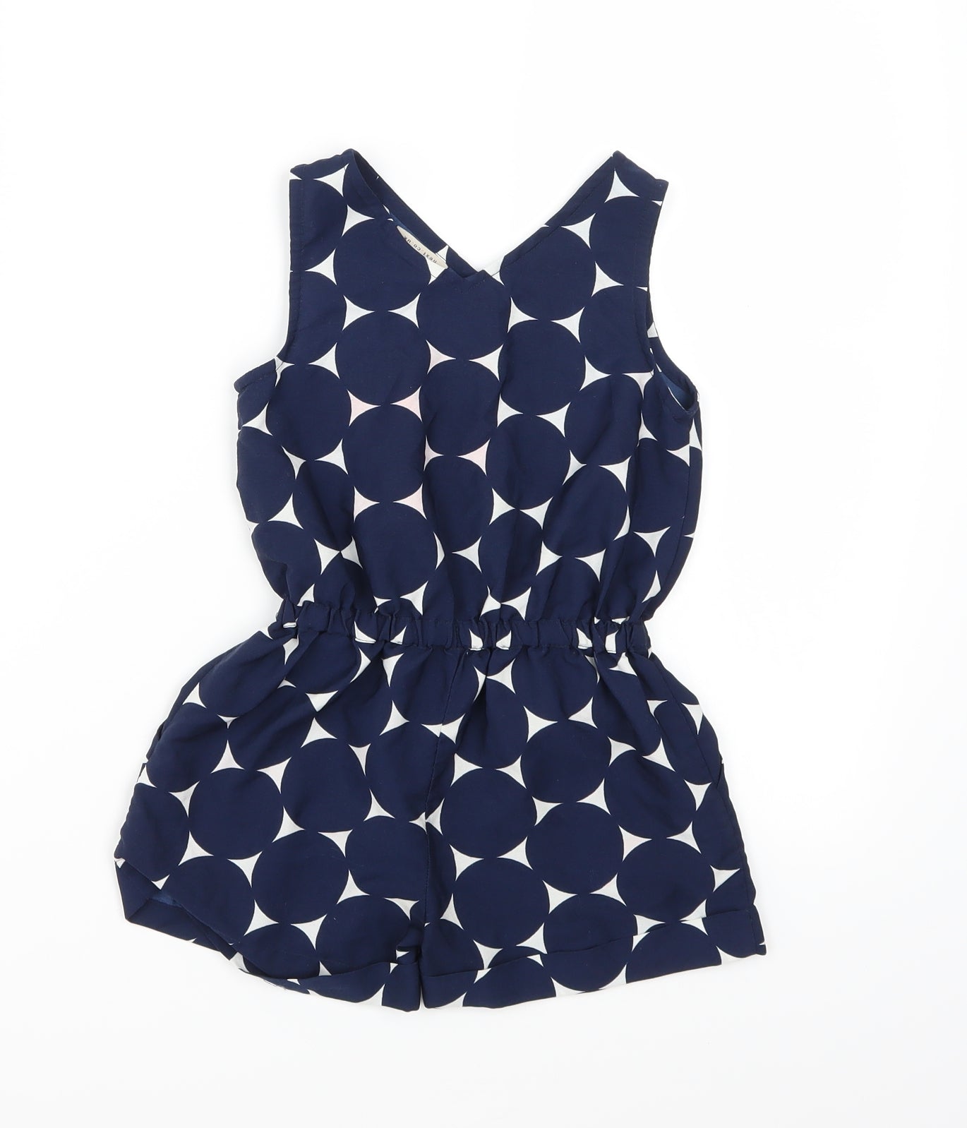 NEXT Girls Blue Polka Dot  Playsuit One-Piece Size 5 Years