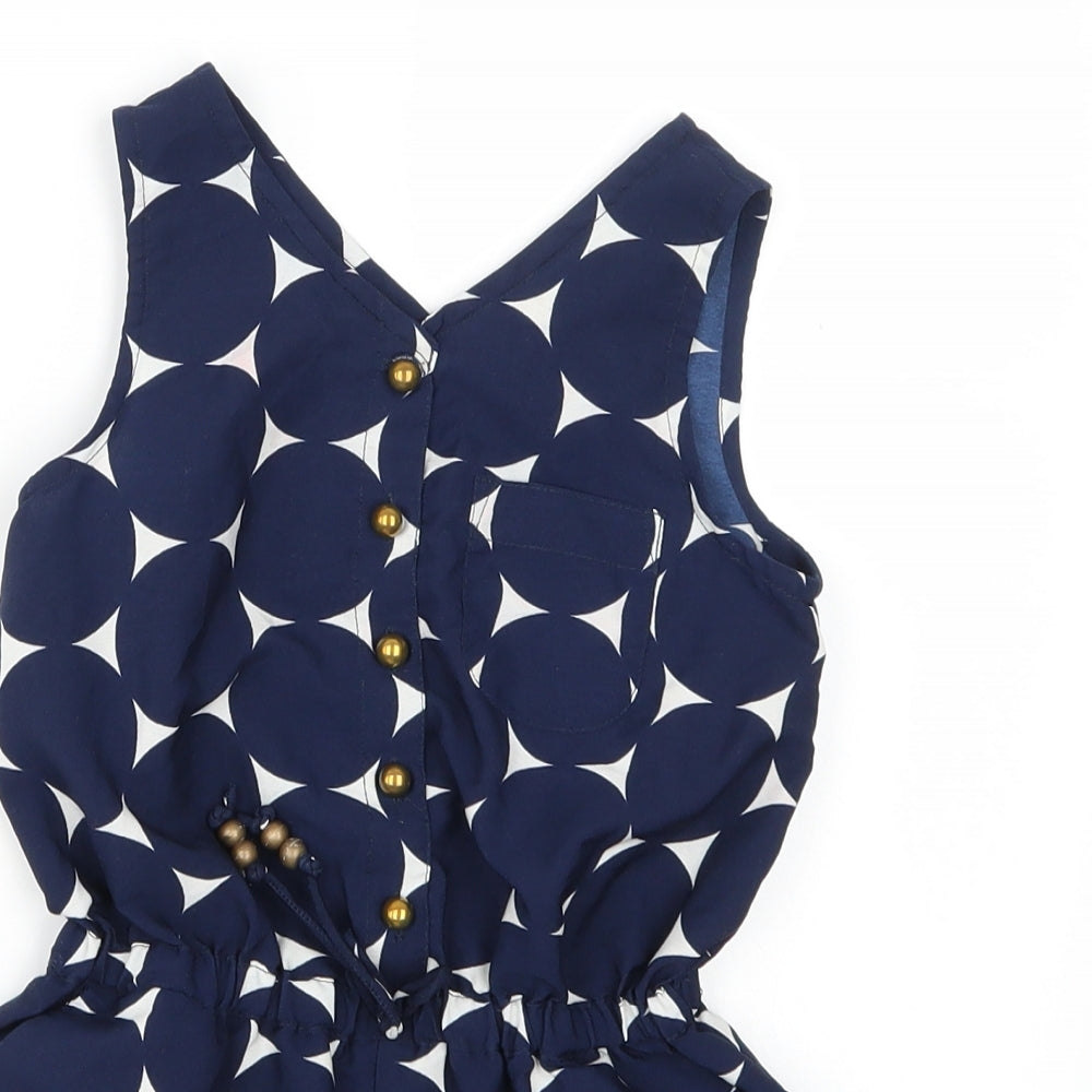 NEXT Girls Blue Polka Dot  Playsuit One-Piece Size 5 Years