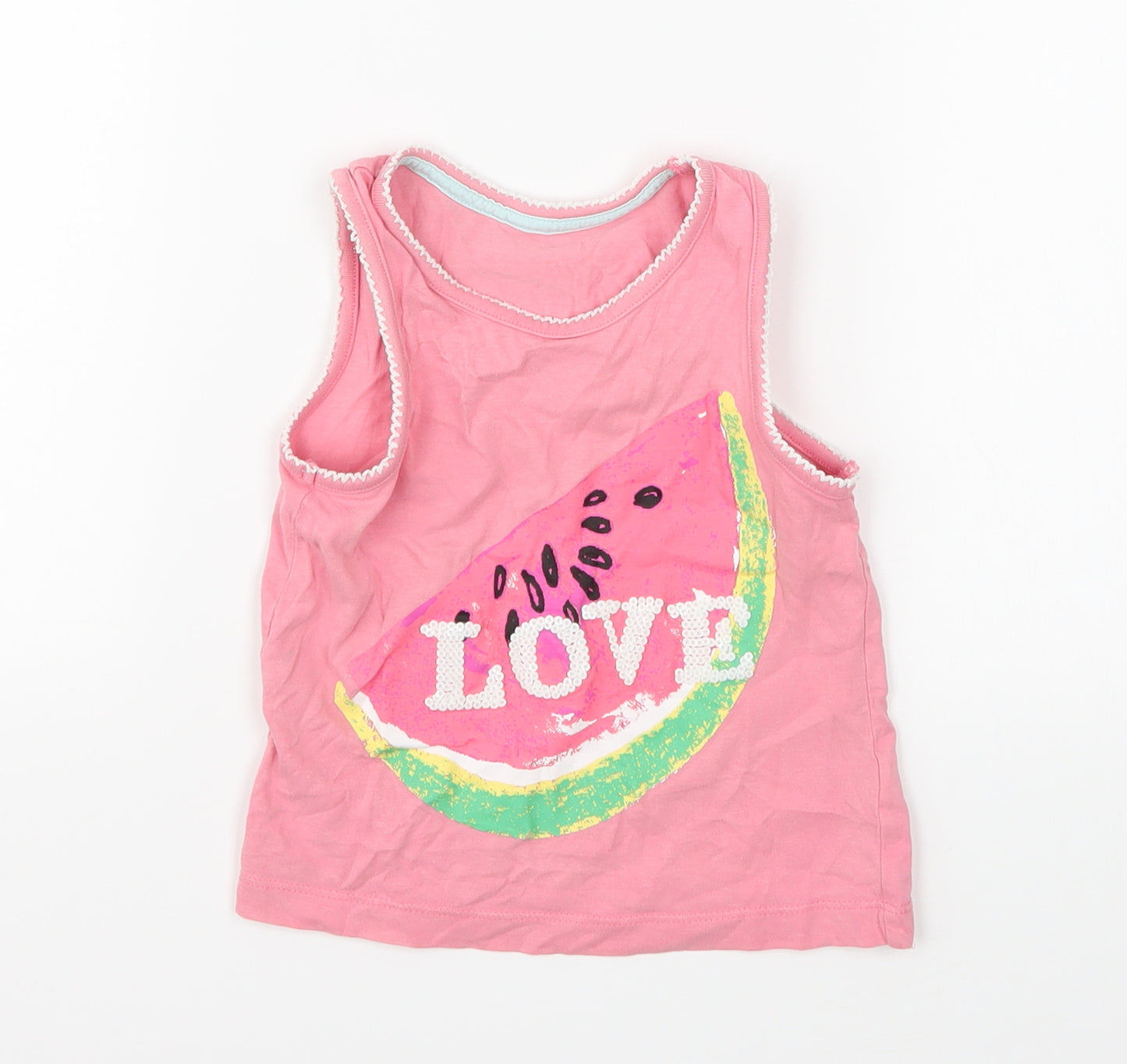TU Girls Pink   Basic Tank Size 3-4 Years