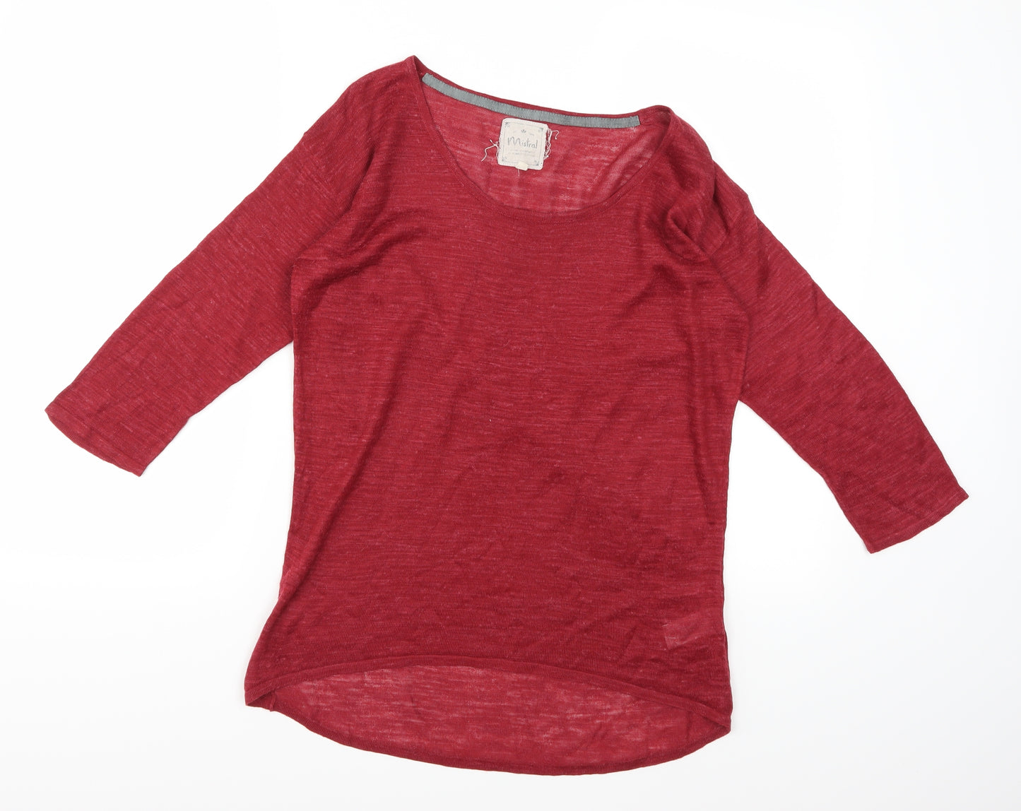 Mistral Womens Red  Knit Pullover Jumper Size 10