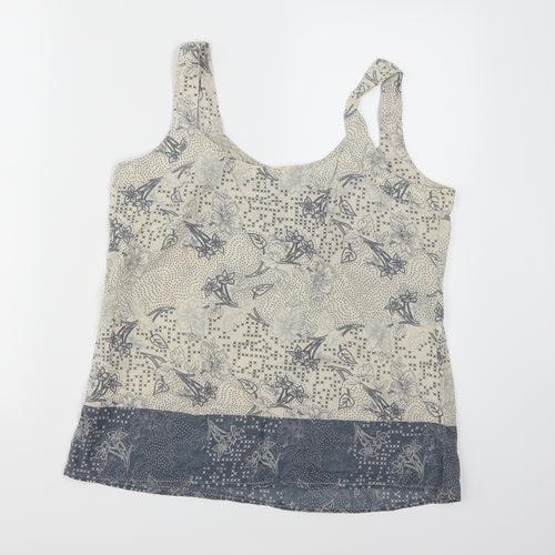 Marks and Spencer Womens Beige Floral  Camisole Tank Size 14