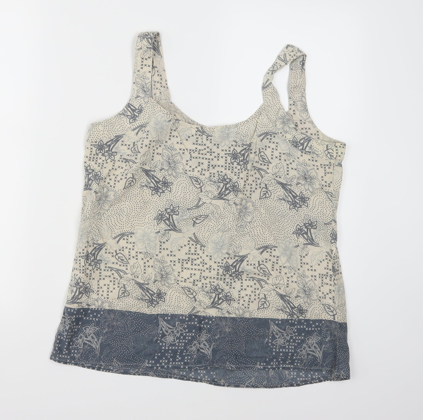 Marks and Spencer Womens Beige Floral  Camisole Tank Size 14