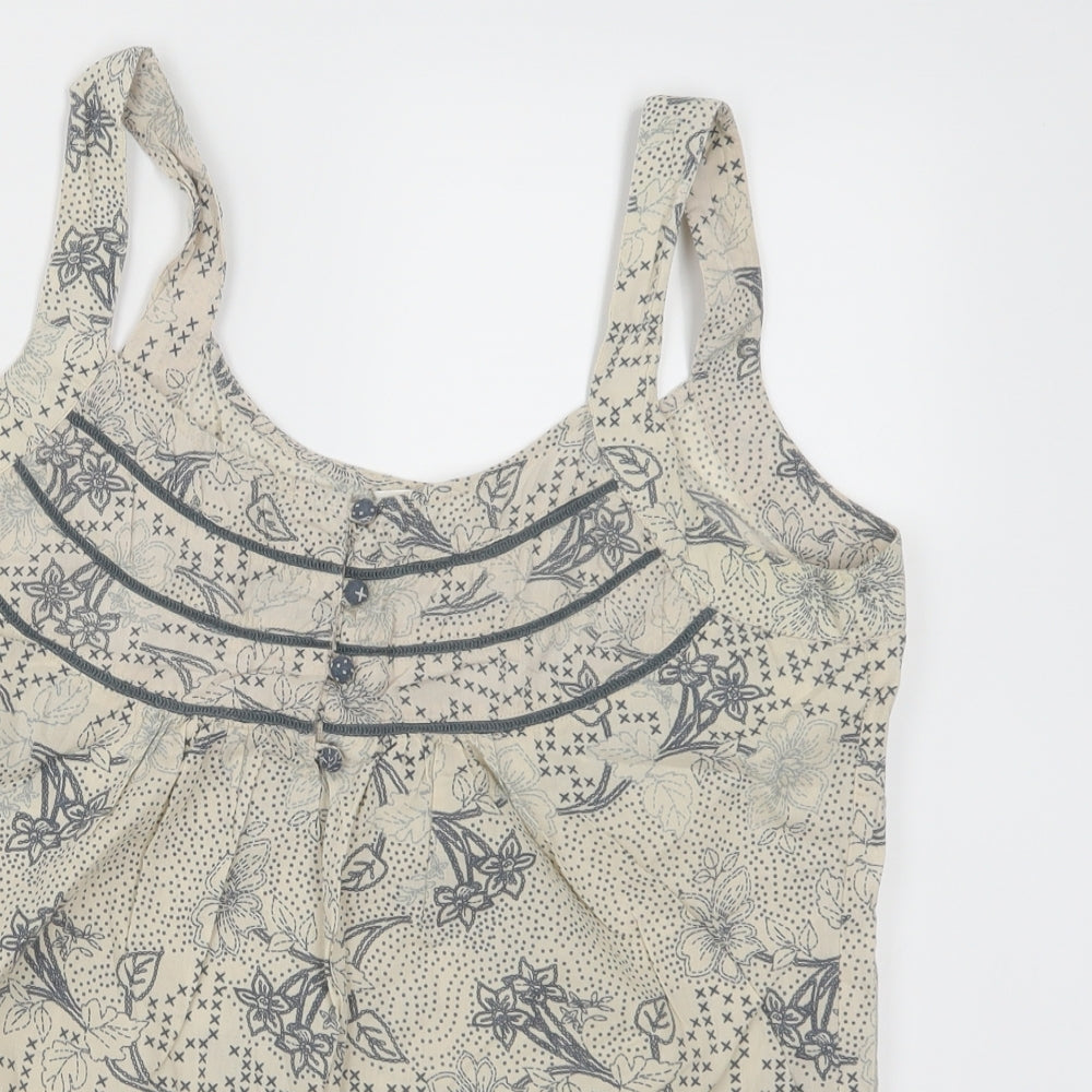 Marks and Spencer Womens Beige Floral  Camisole Tank Size 14