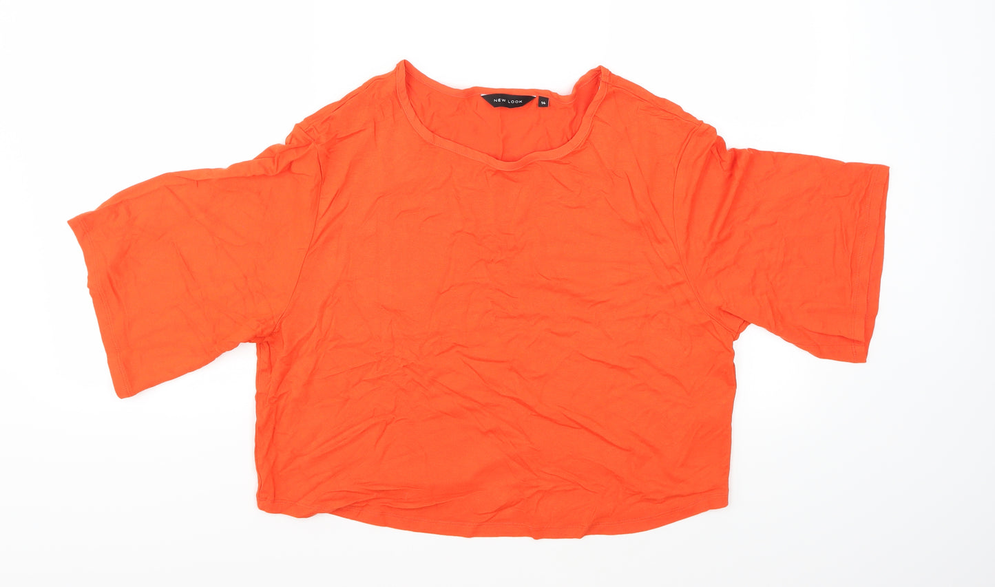 New Look Womens Orange   Cropped T-Shirt Size 14