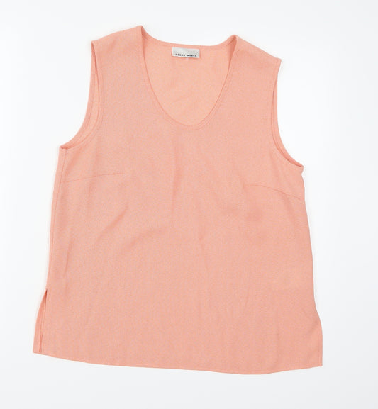 Front view of Gerry Weber women’s pink camisole tank, size UK 10