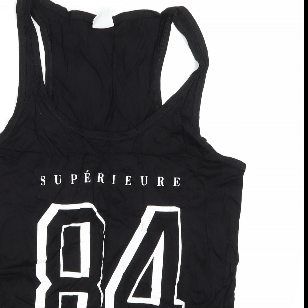 Ginatricot Womens Black   Basic Tank Size M