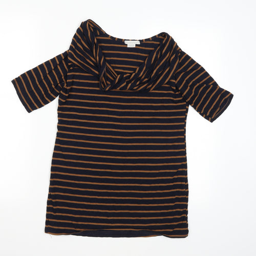 mamas & papas Womens Blue Striped  Basic T-Shirt Size 8