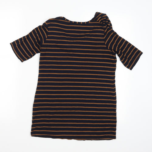 mamas & papas Womens Blue Striped  Basic T-Shirt Size 8