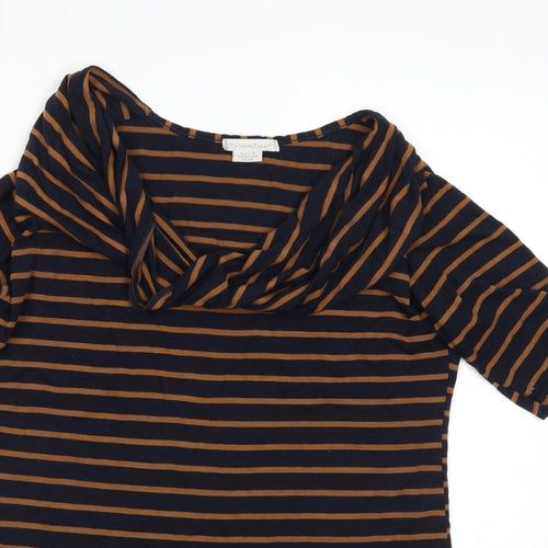 mamas & papas Womens Blue Striped  Basic T-Shirt Size 8