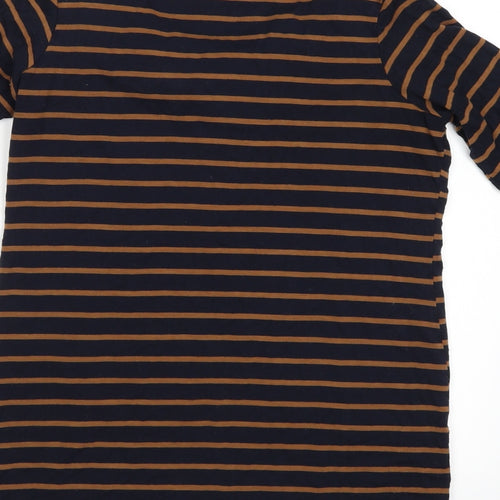 mamas & papas Womens Blue Striped  Basic T-Shirt Size 8