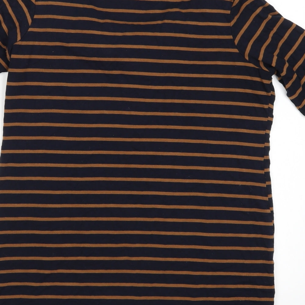 mamas & papas Womens Blue Striped  Basic T-Shirt Size 8