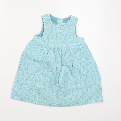 Jacadi Girls Blue Floral  A-Line  Size 18 Months