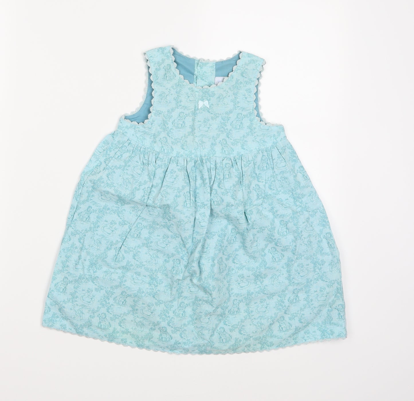 Jacadi Girls Blue Floral  A-Line  Size 18 Months