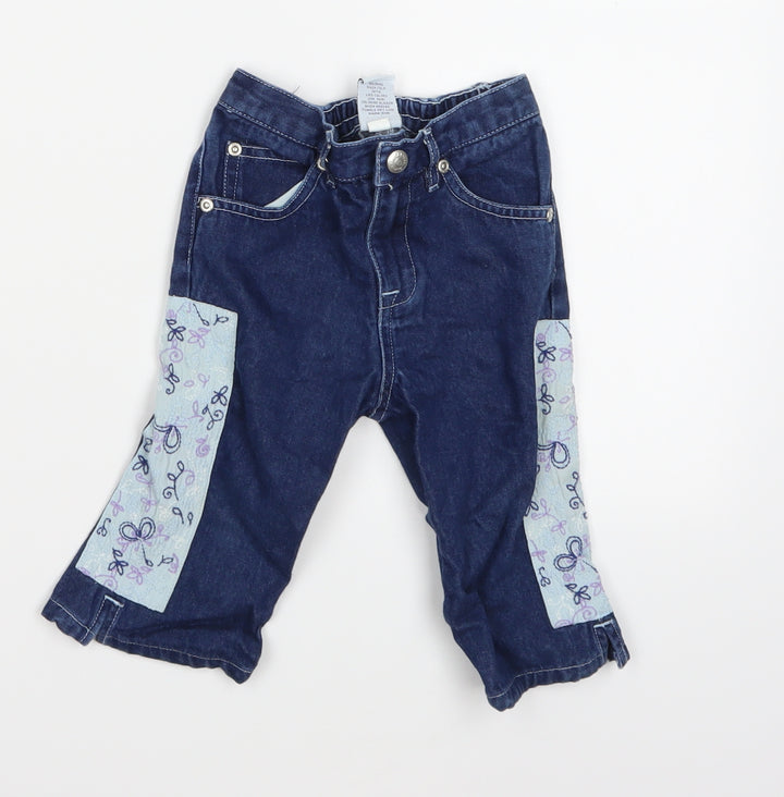 Gap Girls Blue Denim Capri Jeans Size 12-18 Months