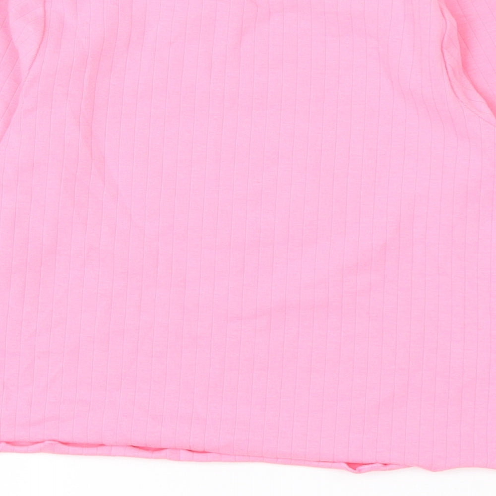 M&S Girls Pink   Basic T-Shirt Size 6-7 Years