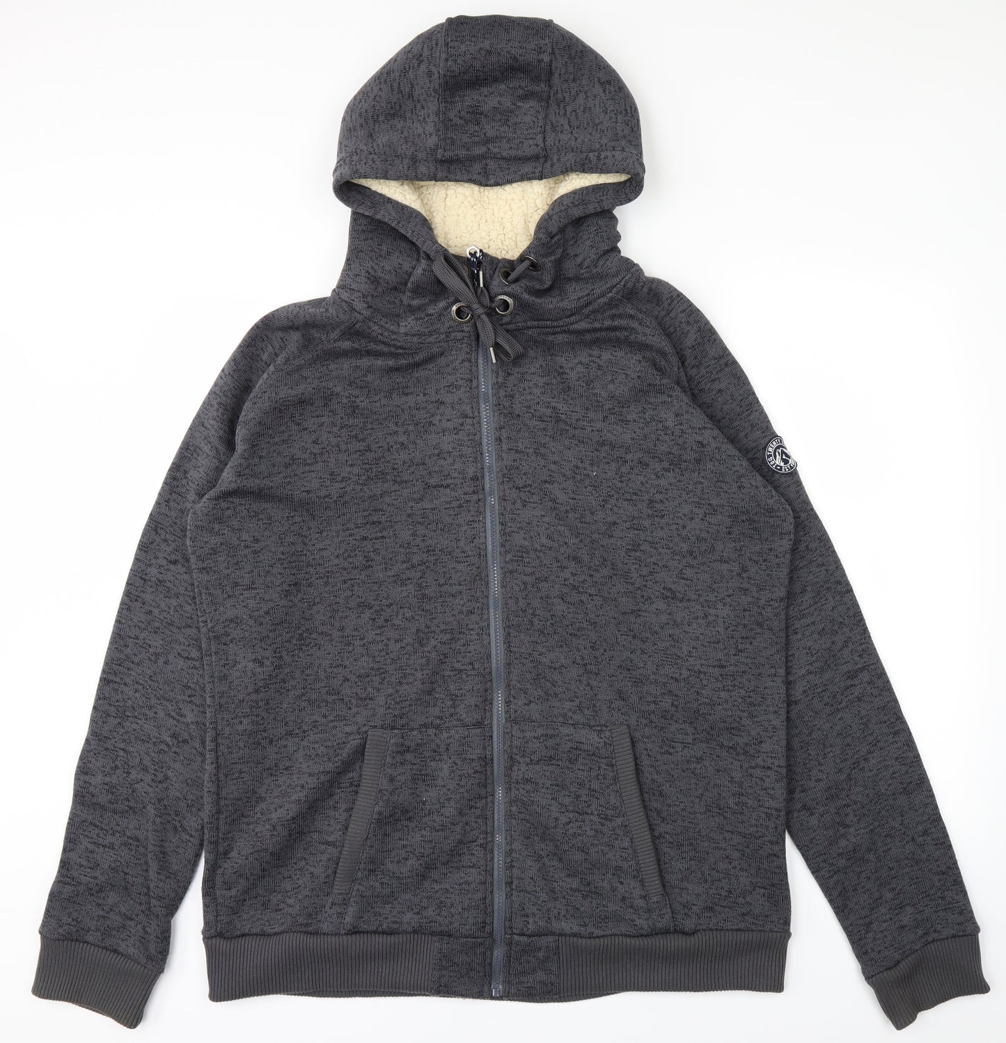 Tog Twenty Four Mens Grey  Knit Full Zip Jumper Size XL