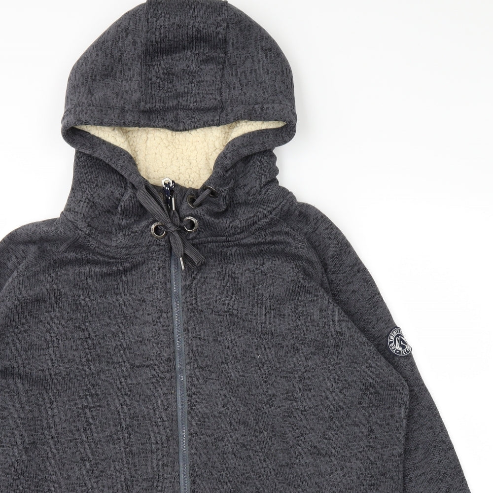 Tog Twenty Four Mens Grey  Knit Full Zip Jumper Size XL