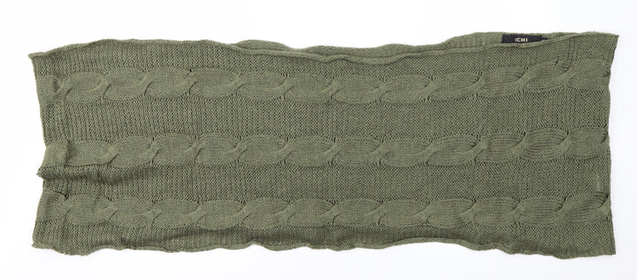 ICHI Womens Green Knit Scarf