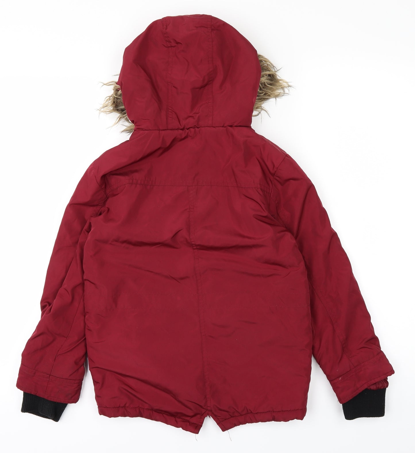M&Co Girls Red   Basic Coat Coat Size 7-8 Years