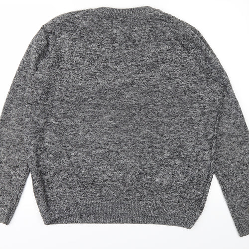 Topman Mens Grey  Knit Pullover Jumper Size S