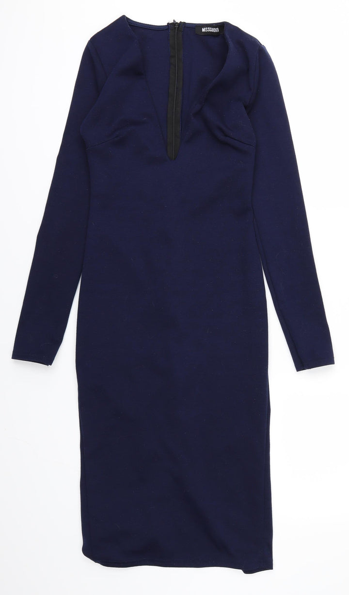 Missguided Womens Blue   Pencil Dress  Size 4