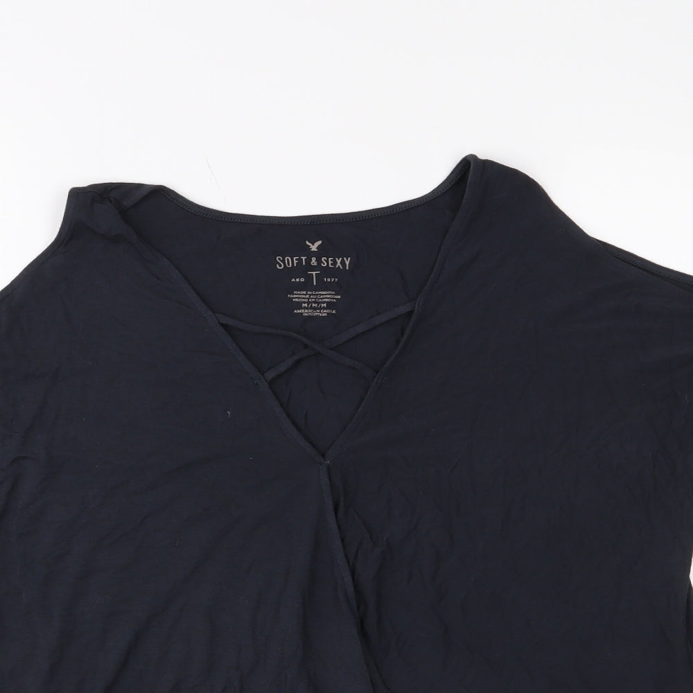 American Eagle Womens Black   Basic T-Shirt Size M