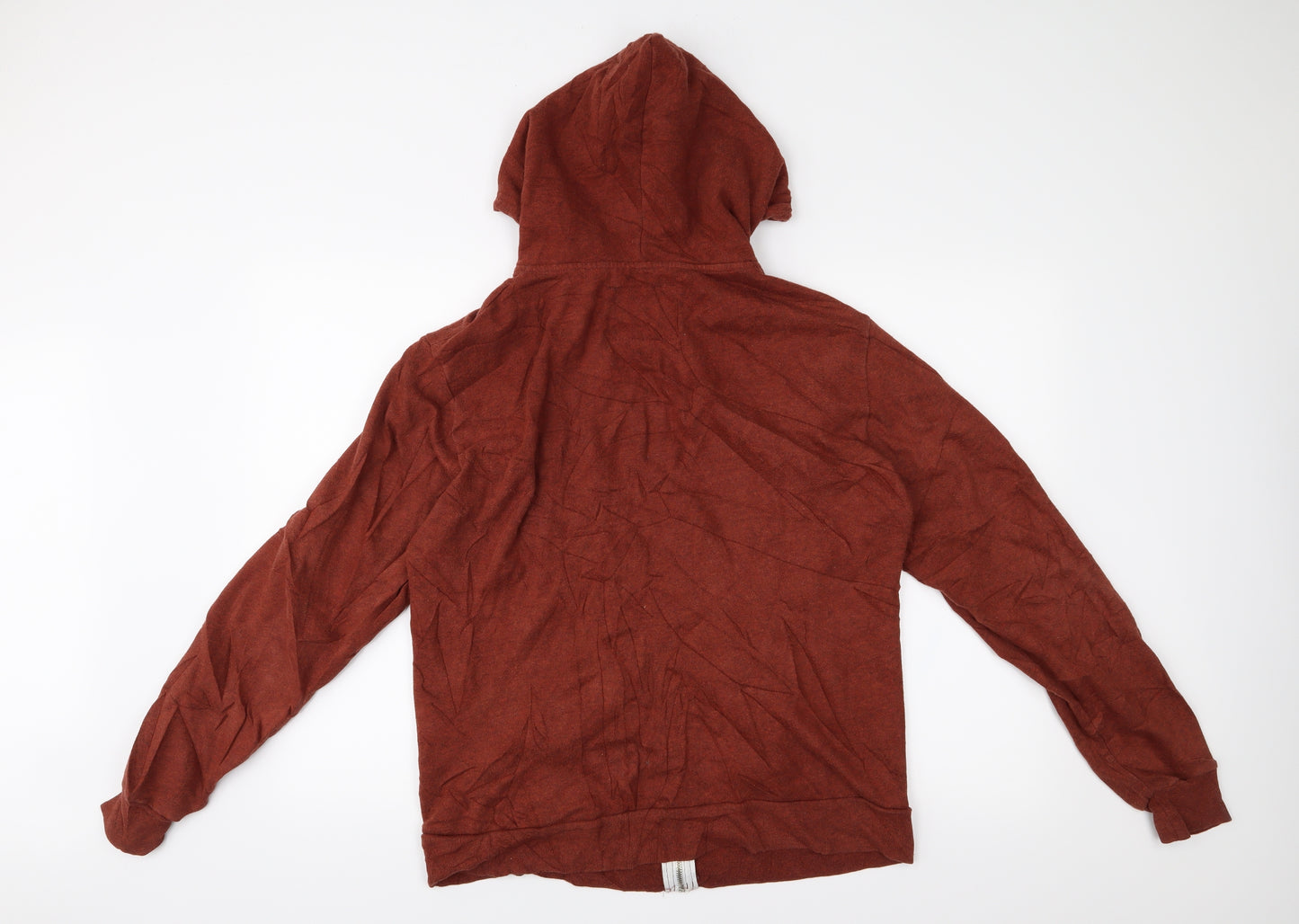 Cedar Wood State Mens Orange   Full Zip Hoodie Size M