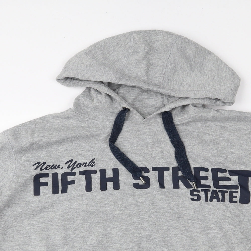 Deepwave Mens Grey   Pullover Hoodie Size L