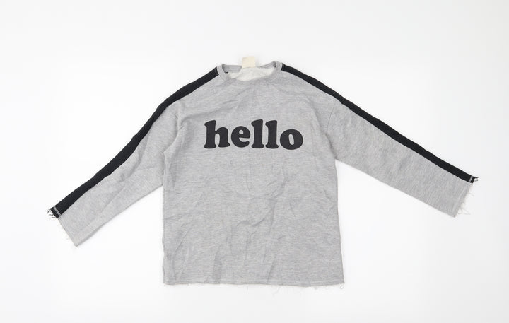 Zara Girls Grey   Pullover Jumper Size 8 Years