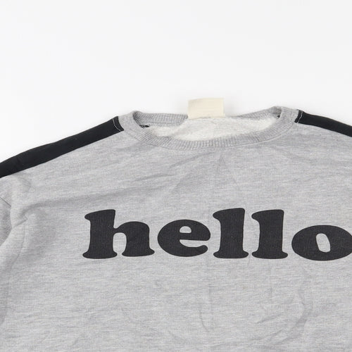 Zara Girls Grey   Pullover Jumper Size 8 Years