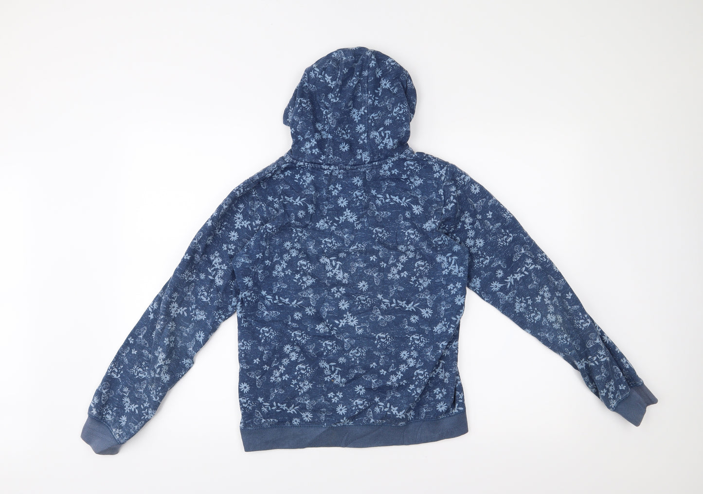 Lee Cooper Girls Blue Floral  Full Zip Hoodie Size 13 Years