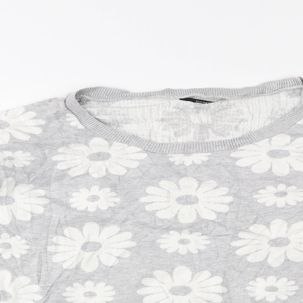 George Womens Grey Floral  Pullover Jumper Size 20